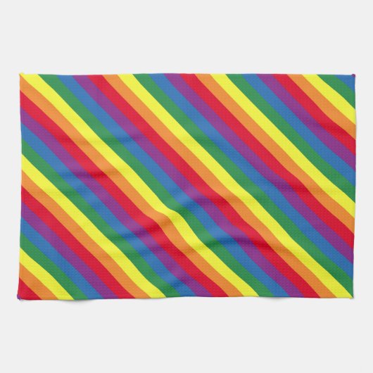 Linge De Cuisine Motif arc-en-ciel diagonal (Horizontal)