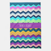 Linge De Cuisine Motif arc-en-ciel Zig zagging pastel (Vertical)