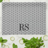 Linge De Cuisine Motif argenté d'hexagone : Décor de cuisine de (Plié)