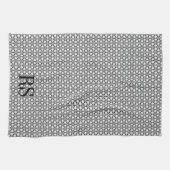 Linge De Cuisine Motif argenté d'hexagone : Décor de cuisine de (Horizontal)