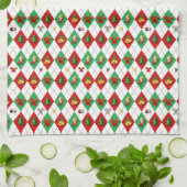 Linge De Cuisine Motif Argyle de Noël (Plié)