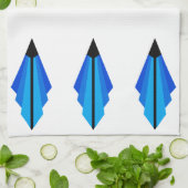 Linge De Cuisine Motif Art déco 3 en bleu Tissu de thé (Plié)