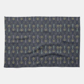 Linge De Cuisine Motif Art Déco avec des formes géométriques en or (Horizontal)