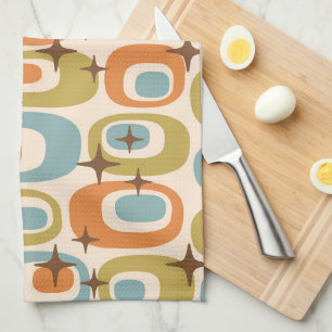 Linge De Cuisine Motif Atomique Moderne du Milieu du Siècle