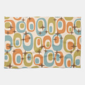 Linge De Cuisine Motif Atomique Moderne du Milieu du Siècle (Horizontal)