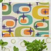 Linge De Cuisine Motif atomique moderne du milieu du siècle (Plié)