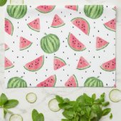 Linge De Cuisine Motif au néon de pastèques d'aquarelle (Plié)