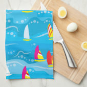 Linge De Cuisine Motif au néon de yacht (Quart Plié)