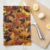 Linge De Cuisine Motif autochtone de Boho Hippie Brown Green Red (Quart Plié)