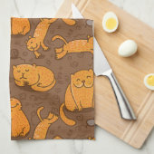 Linge De Cuisine Motif avec des chats (Quart Plié)