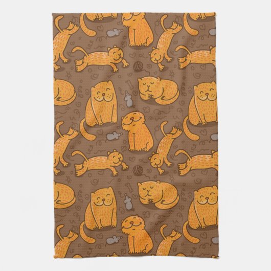 Linge De Cuisine Motif avec des chats (Vertical)
