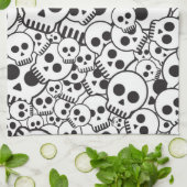 Linge De Cuisine Motif avec des crânes (Plié)