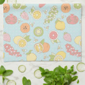 Linge De Cuisine Motif avec des fruits et des baies (Plié)