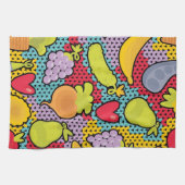 Linge De Cuisine Motif avec des fruits et légumes (Horizontal)