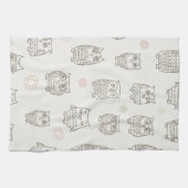 Linge De Cuisine Motif avec des hiboux (Horizontal)
