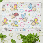 Linge De Cuisine motif avec des insectes (Plié)