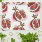 Linge De Cuisine Motif avec la grenade (Plié)