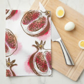 Linge De Cuisine Motif avec la grenade (Quart Plié)