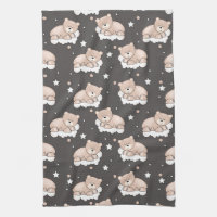 motif avec le petit sommeil d'ours