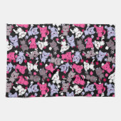 Linge De Cuisine motif avec les chats mignons 3 de griffonnage de (Horizontal)