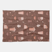 Linge De Cuisine Motif avec les éléments relatifs de café (Horizontal)