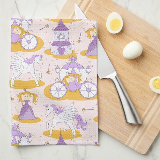 Linge De Cuisine motif avec une princesse (Quart Plié)