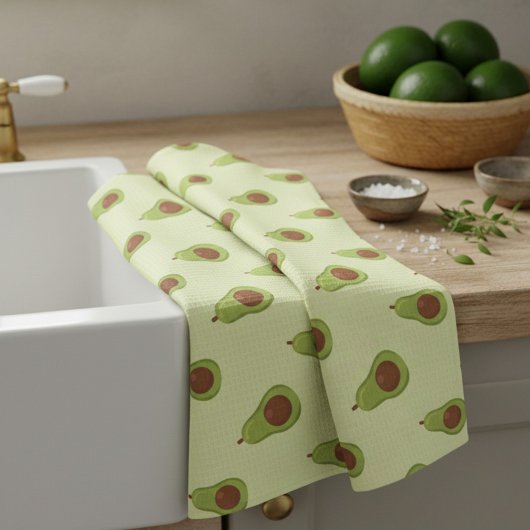 Linge De Cuisine Motif Avocado