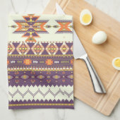 Linge De Cuisine Motif aztèque coloré (Quart Plié)