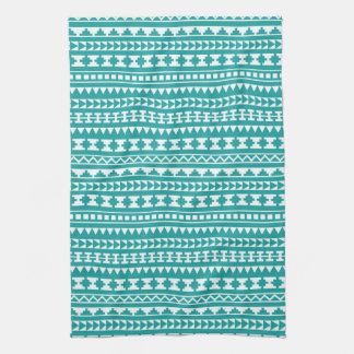 Linge De Cuisine Motif aztèque tribal turquoise à la mode