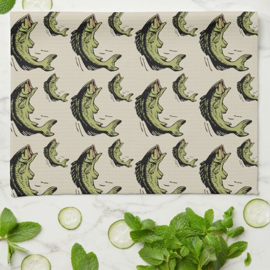 Linge De Cuisine Motif bas Tan (Plié)