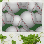 Linge De Cuisine Motif Baseballs (Plié)