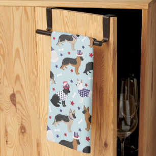 Linge De Cuisine Motif berger allemand patriotique