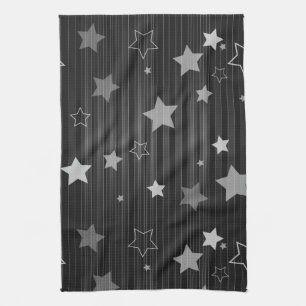 Linge De Cuisine Motif Black Stars