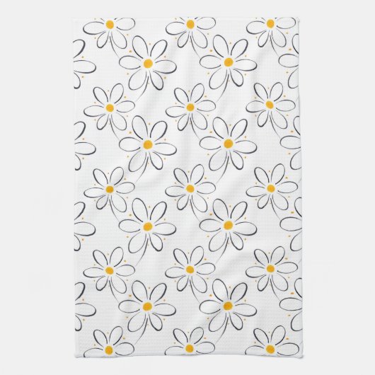 Linge De Cuisine Motif blanc (Vertical)