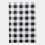 Linge De Cuisine Motif blanc gris gris (Vertical)