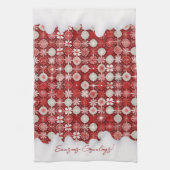 Linge De Cuisine Motif blanc rouge Noël #13 ID1009 (Vertical)