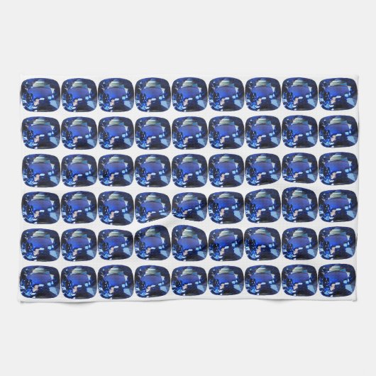 Linge De Cuisine Motif bleu (Horizontal)