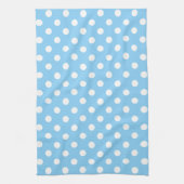 Linge De Cuisine motif bleu avec pois blanc (Vertical)