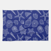 Linge De Cuisine Motif Bleu Clair Shell (Horizontal)