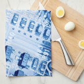 Linge De Cuisine Motif bleu de carte mère d'ordinateur (Quart Plié)