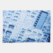 Linge De Cuisine Motif bleu de carte mère d'ordinateur (Horizontal)