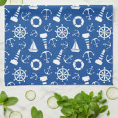 Linge De Cuisine Motif bleu de mer (Plié)
