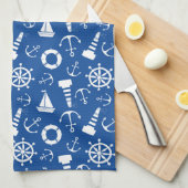 Linge De Cuisine Motif bleu de mer (Quart Plié)