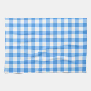 Linge De Cuisine Motif bleu et blanc de contrôle de guingan