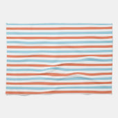 Linge De Cuisine Motif Bleu et Orange (Horizontal)