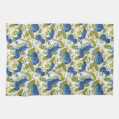 Linge De Cuisine Motif Blue Pansy (Horizontal)