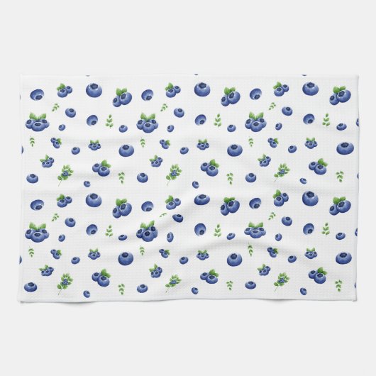 Linge De Cuisine Motif Blueberry (Horizontal)