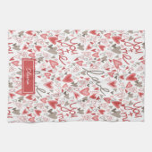 Linge De Cuisine Motif bohème de la Saint-Valentin Cœurs Mignons (Horizontal)