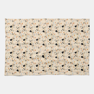 Linge De Cuisine Motif botanique Abstrait avec formes minimalistes