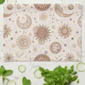 Linge De Cuisine Motif botanique céleste (2) (Plié)